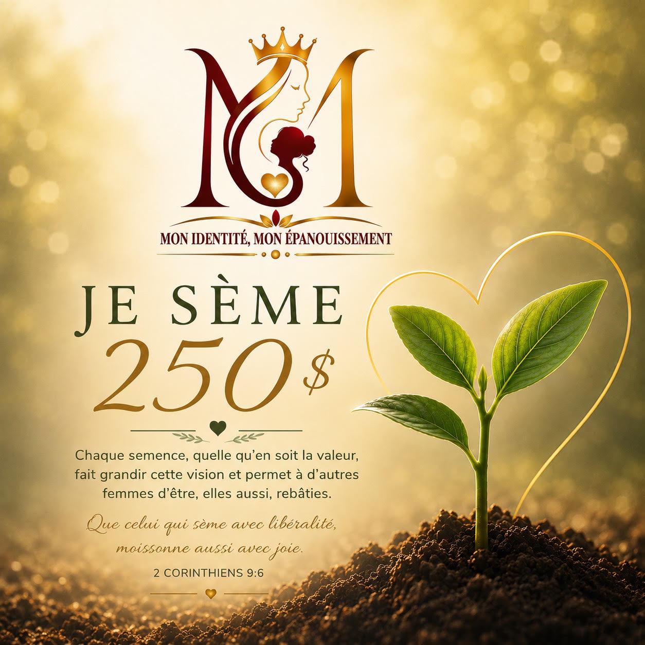 Je sème 250$